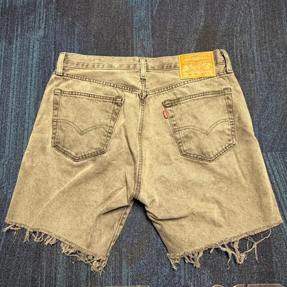 Levis Premium 501 Mens Y2K Punk Rock Skater Denim Shorts Grunge Relaxed W33 x L7